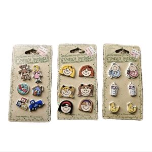 Trena's Trinkets 18 Piece Baby School Girls Vintage Button Set Sewing Arts Craft